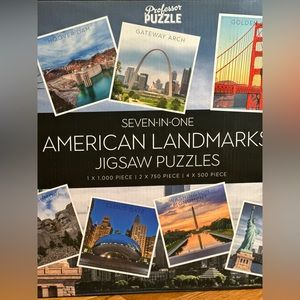 American Landmarks Jigsaw Puzzles 🧩 seven-in-one